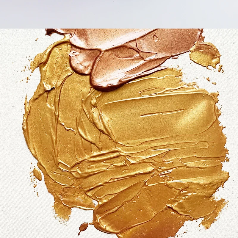 100ml Golden Pearlescent Acrylic Paint - Waterproof Metallic Pigment