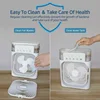 Ar condicionado portátil com luzes noturnas LED, 3 em 1 ventilador, pequeno refrigerador de ar, umidificador, casa fãs, Dropship 5