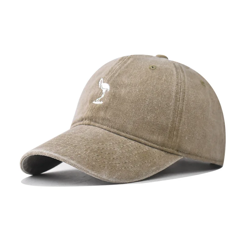 Flamingo Embroidered Cotton Baseball Caps Women Men Summer Anti-Sun Peaked Unisex Trucker Gorras Hip Hop Beach Fishing Sun Hat