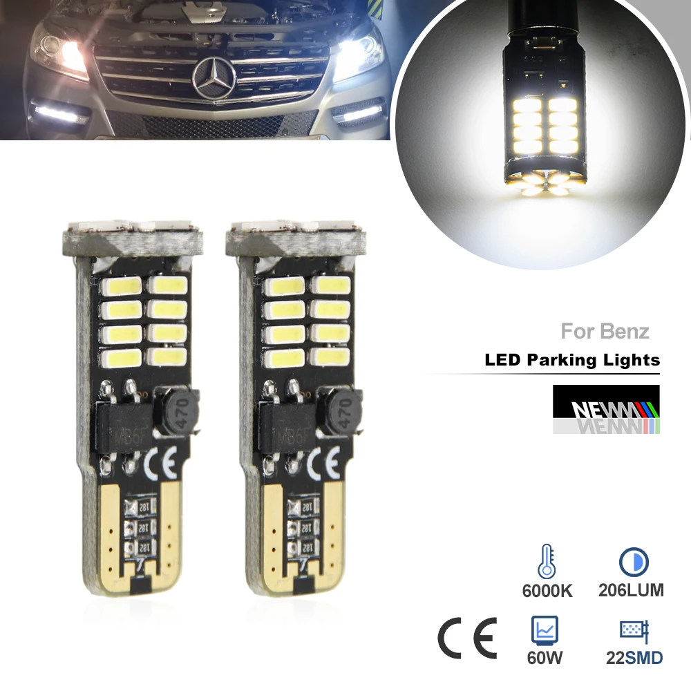 Canbus T10 W5w Led Car Parking Lights Wedge Side Light For Mercedes