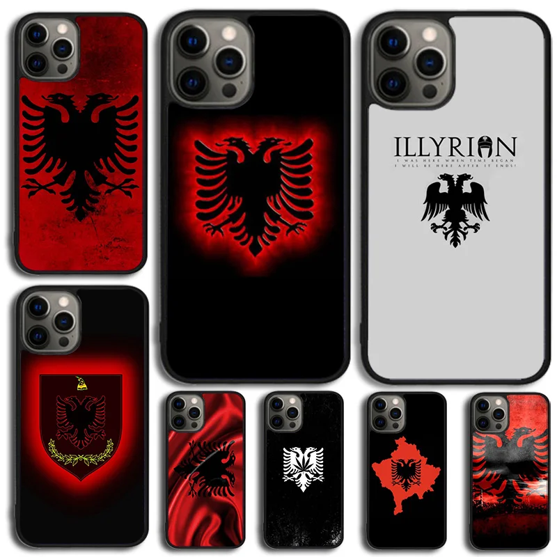 Custodia Per IPhone 11 Pro Con Bandiera Albanese, Cover Portafoglio In Policarbonato E TPU, Antiurto E Antigraffio, Design Patriottico