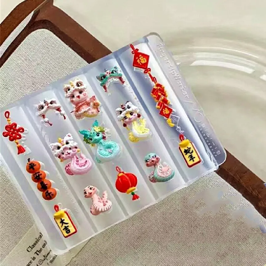 Description Picture 3 of item1Pc Snake Rose Skeleton Vintage Bow Flower Window 3D Acrylic Mold Nail Art Decorations DIY Silicone Nail Templates Nail Mold