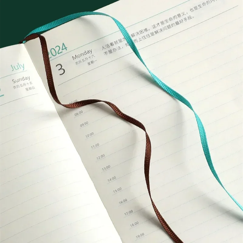 중국 365 사무실 문구, 월별 노트, 일기, 데일리 플래너, 내부 2024, 주간 페이지, 일 계획 메모장 학교
