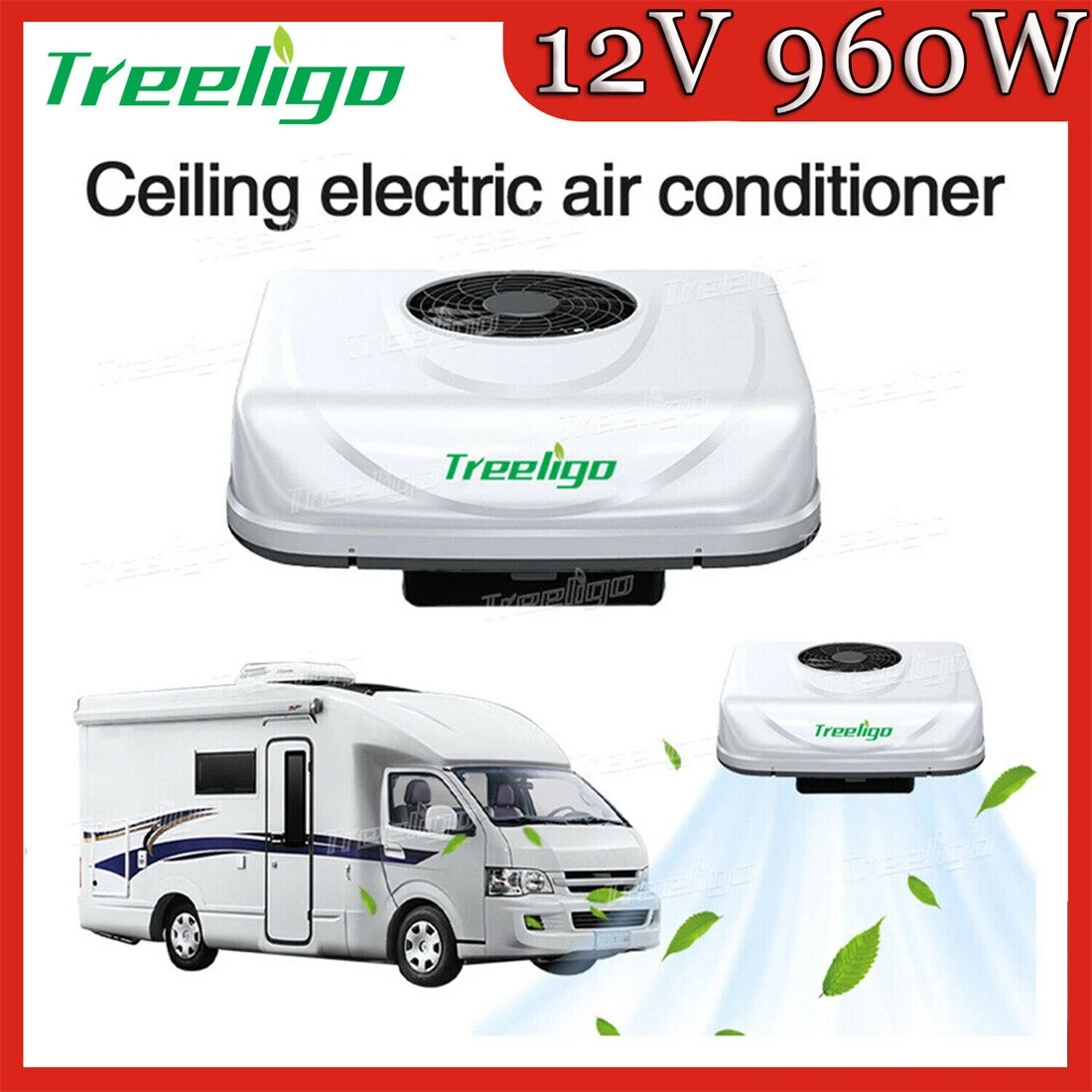 Treeligo Universal Automotive RV Rooftop air conditioner 12V Electric Parking Air conditioner