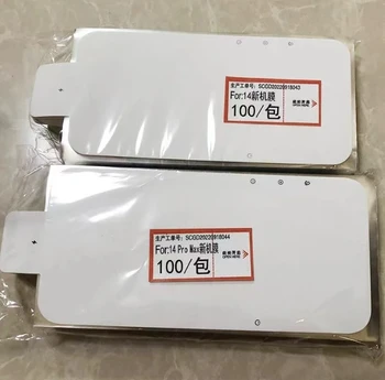 100 pz/lotto Schermo Del Telefono Cellulare Ricondizionato Pacchetto di Protezione Adesivo Per iPhone 15 14 13 12 Pro Max Pellicola Protettiva Frontale di Fabbrica