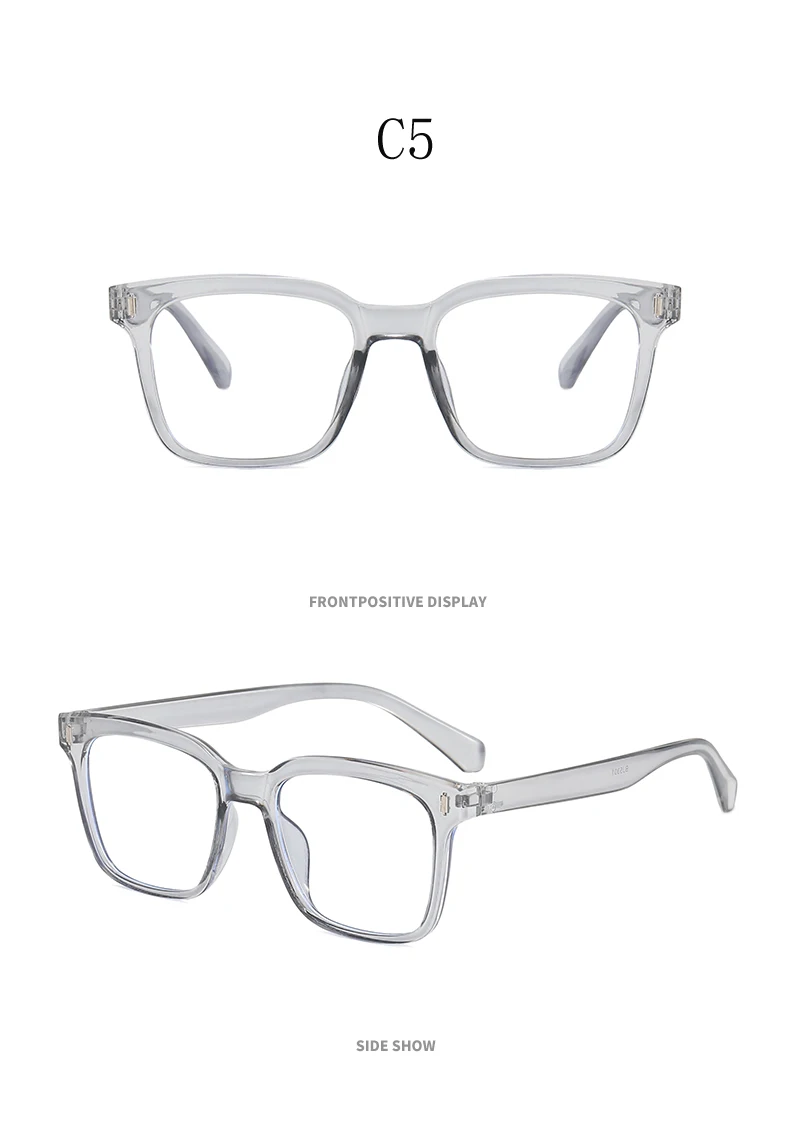NEUE Blau Licht Blockieren Gläser Frauen Platz-gerahmt Mode Computer Gläser Männer Klar Schwarz Rahmen Anti Strahlung Filter Glasse – Detail 16