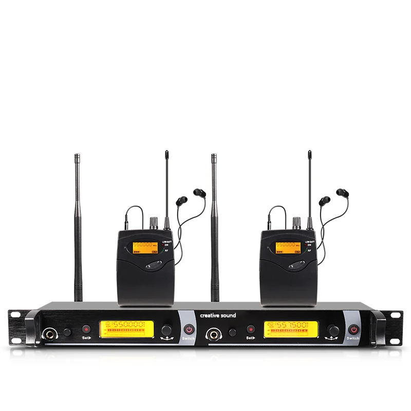 

SM-2050 Professional In-Ear Monitor System 2-Channel Multi-Bodypack Monitor with In-Ear Wireless Monitor for Stage Dedicated