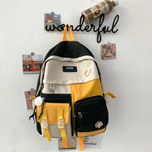  Student Backpack Waterproof Nylon Female Backpack Multi-Pocket School Bag For Teenage Girl Travel Bag 