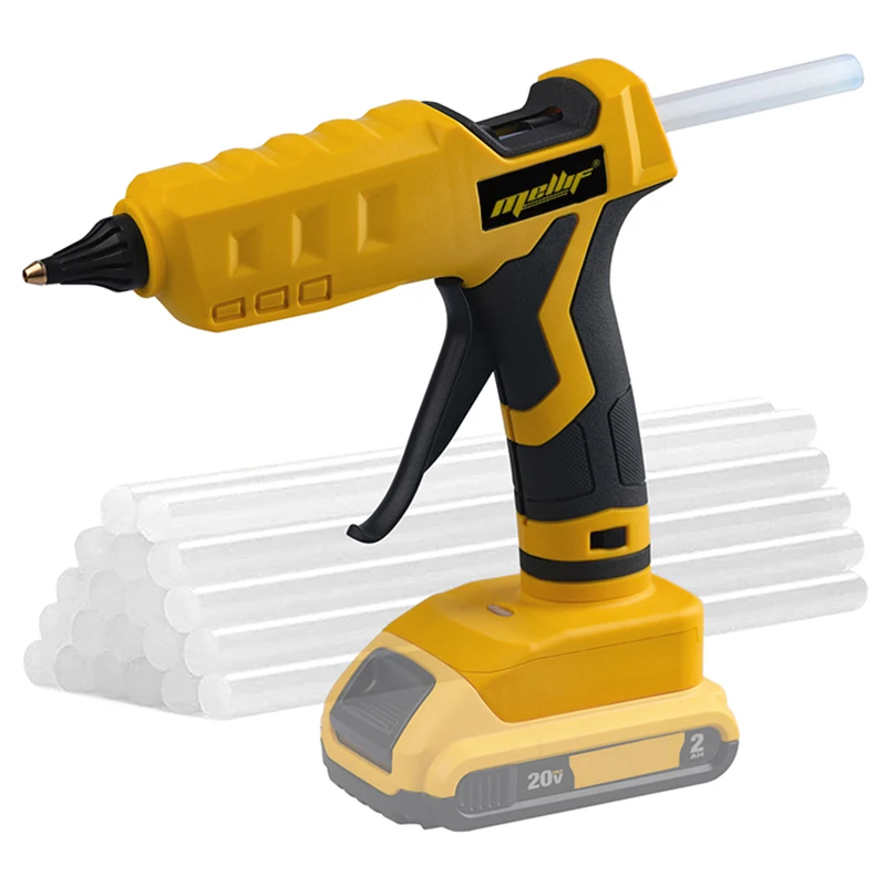 Mellif Cordless Hot Glue Gun for Dewalt 18V 20V MAX Battery use 11mm Glue Sticks Electric Heat Repair Tool Hands DIY Gifts assembly li3933t44p6h756346 3 87v 3320mah 12 8wh battery repair part for zte axon 7 axon 7s a2017 a2017g a2017u a2018