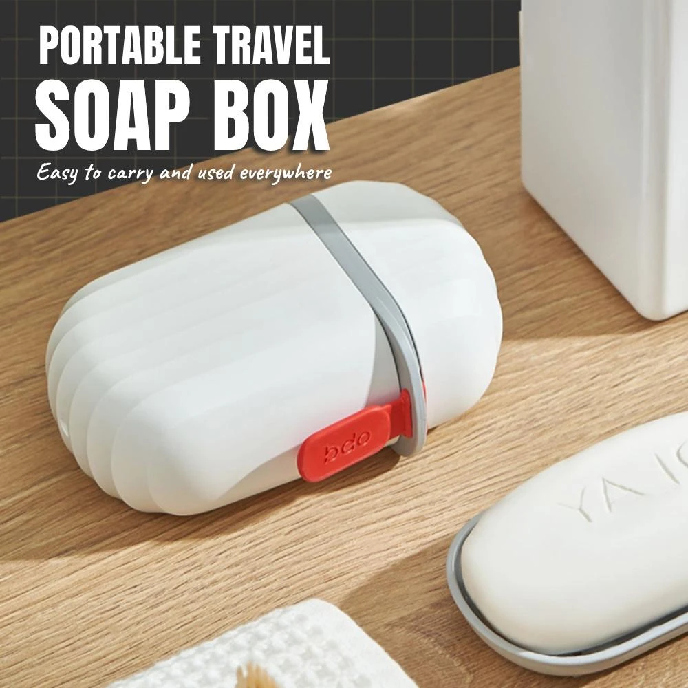 

Travel Soap Container, Portable Soap Dish with Lid, Plastic Bar Soap Holder for Home Outdoor Hiking Camping Trip Bathroom