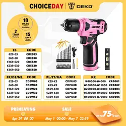 DEKO 8V Cordless Drill Set 3/8