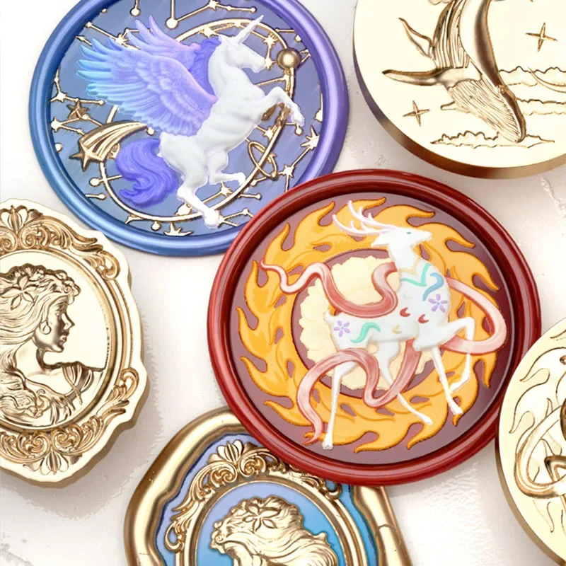 왁스 실링 스탬프 헤드, 씰용 씰링 왁스, 라커, 씰링 왁스 비즈, 스탬프, 수르구트 과립 세트 키트, 라크레, 카드 제작용 HCZ011