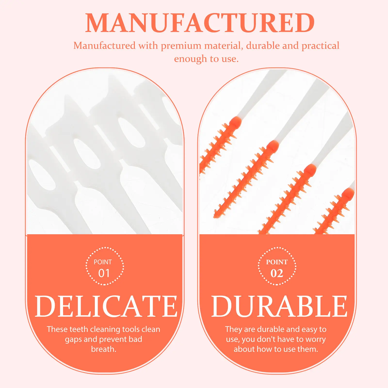 80Pcs 치간 청소 브러쉬 치아 사이의 치아 청소를 위한 구강 관리 액세서리 휴대용 경량 홈 오피스