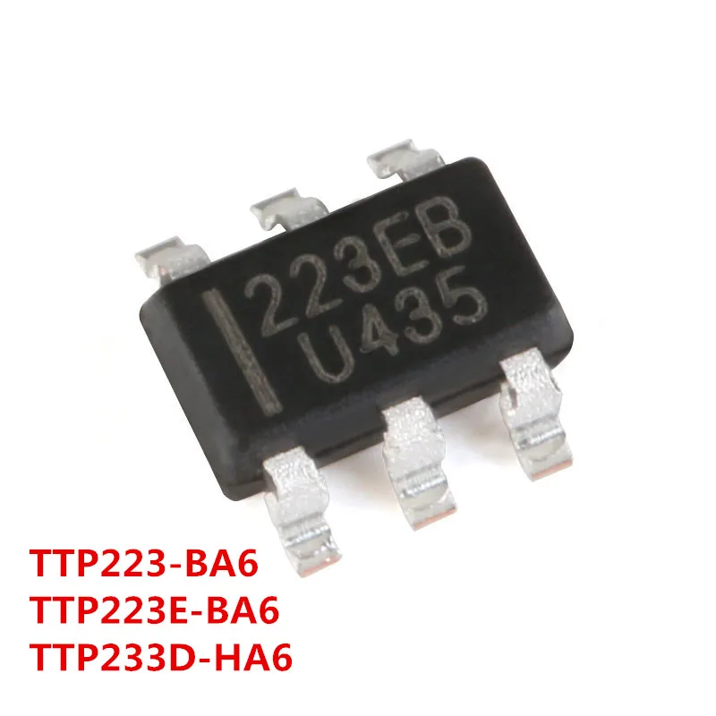 10PCS-TTP223-BA6-SOT23-6-TTP223-TTP223E-BA6-223EB-TTP233D-BA6-233DB ...