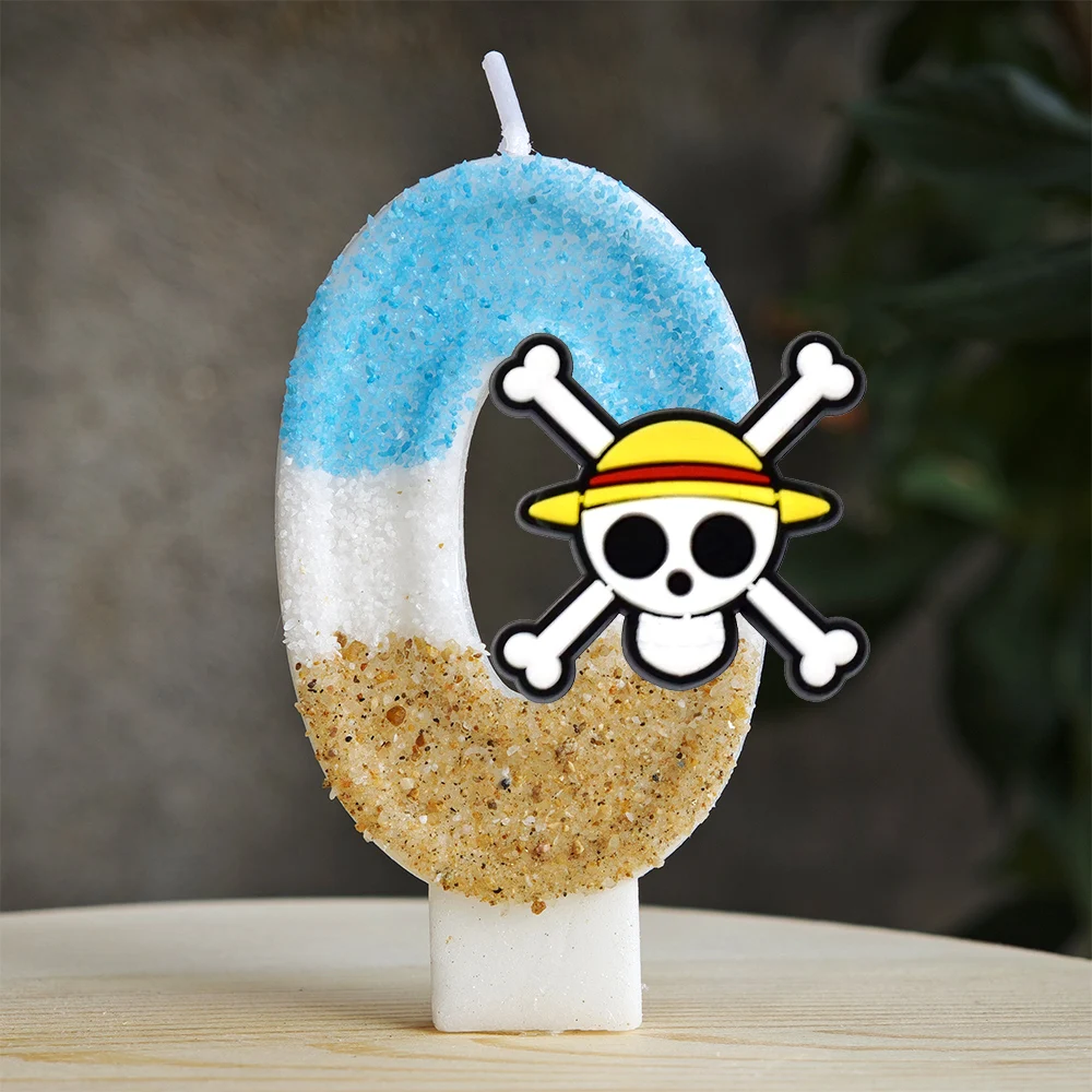Niedliche One Piece Themen-Luffy-Kerze Nummer 0-9 Geburtstagstortenkerzen Dekorationen Geburtstagsparty Tortendekoration Babyparty Geschenk – Detail 32