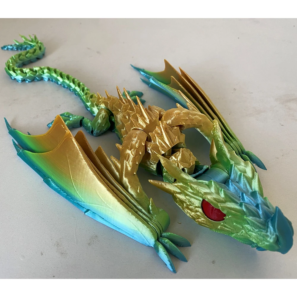 Drago Volante Mobile Stampato In 3D Con Tecnologia Articolare Figuras Dinosaurios Modello Drago Giocattoli Educativi Per Bambini Dinosauro