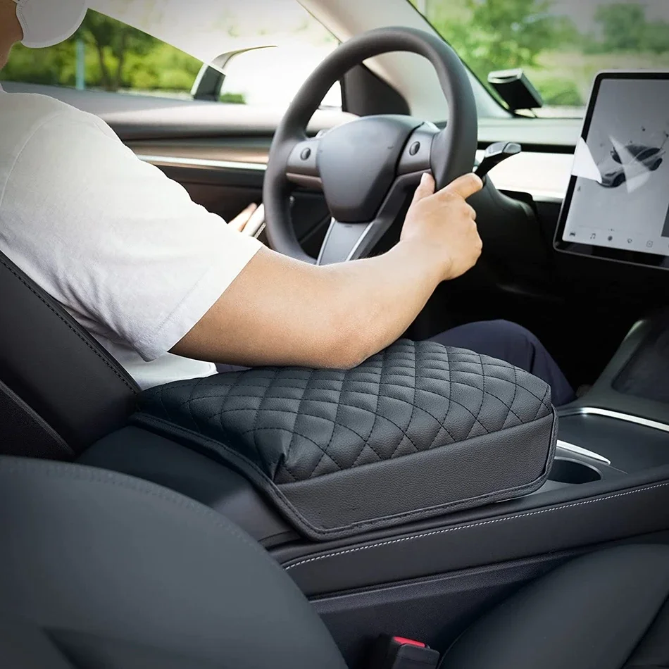 Parti Retrofit Auto Auto Center Console Bracciolo Wrap Center Console Adesivi Decorativi Per Tesla Per Modello 3 Per Modello Y 2021 2022 Kit Di Decorazione D'interni Accessori Auto (Colore : Rosso