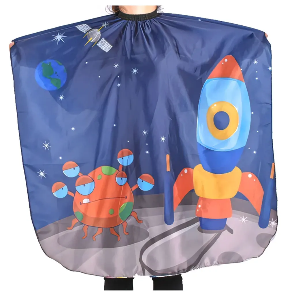 Children s Haircut Cape Apron Pattern Barber Hairdressing Gowns Practical Soft for Household Toddlers haircut cape,hair cutting cape