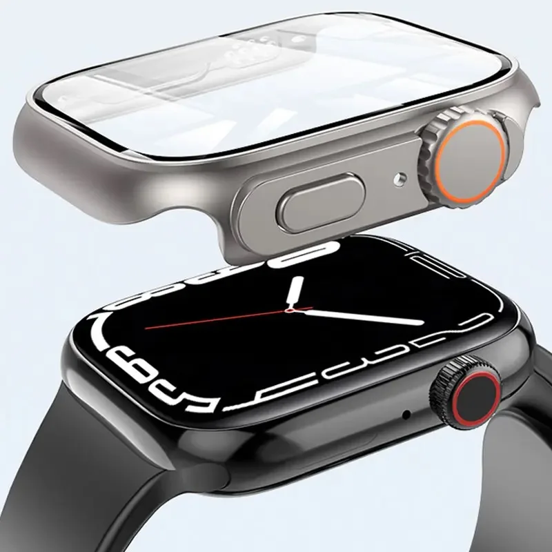 

Upgrade Case for Apple Watch 44mm 45mm 41mm 40mm 42mm 38mm Screen Protector Cover Change Ultra Bumper iWatch Series 9 8 7 SE 6 5
