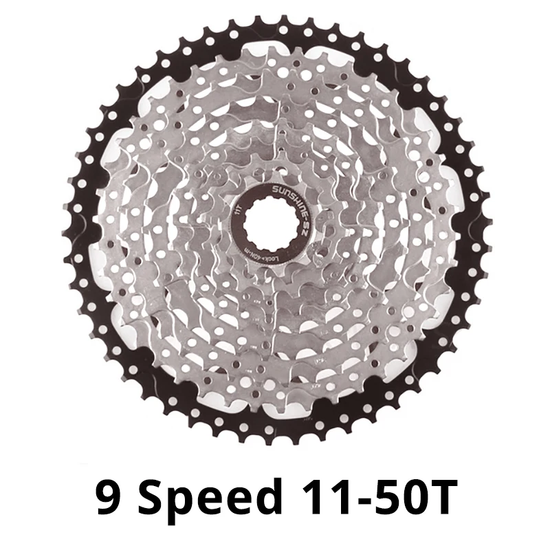 Sunshine Multi-Speed MTB and Road Bike Cassette Freewheel - Enhanced Performance Gearing (36/42/46/50T/52T)