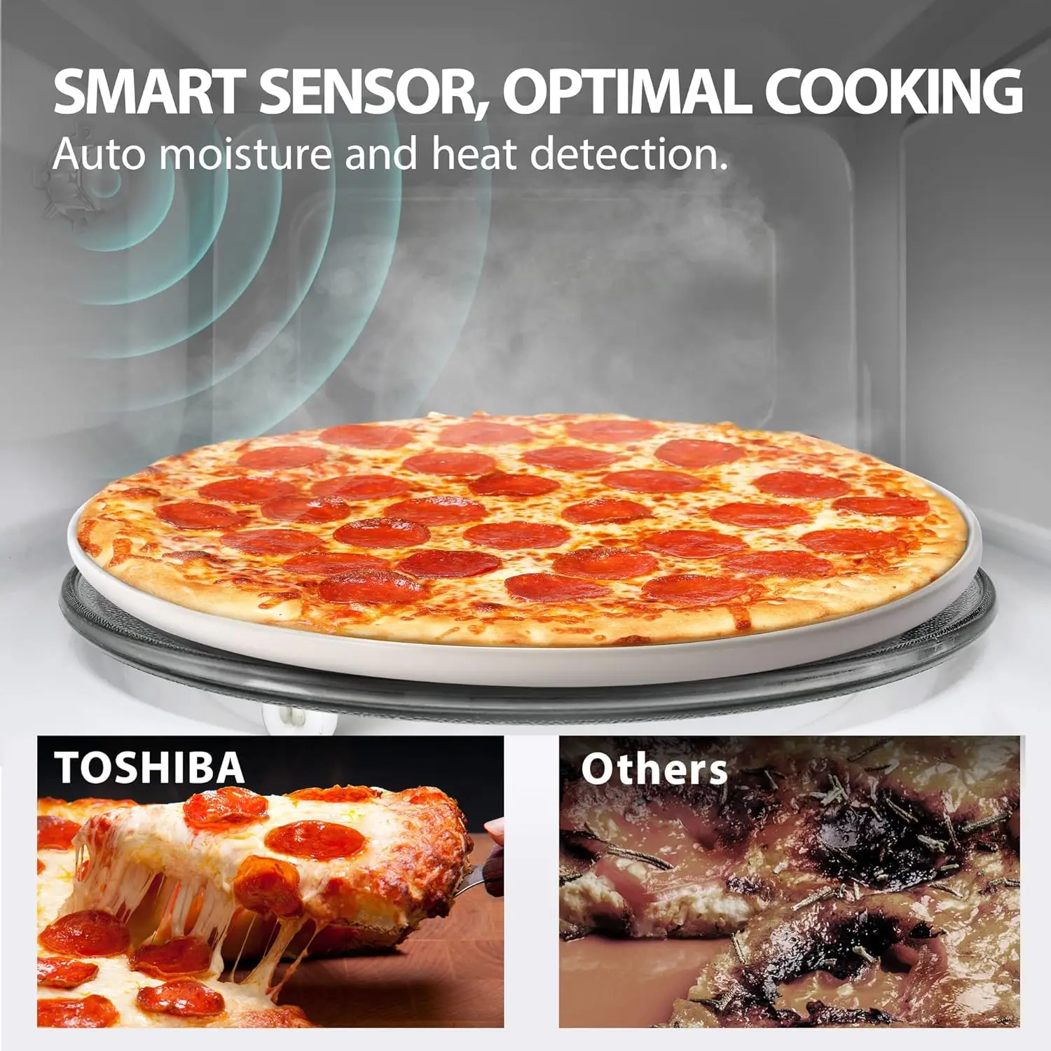ML-EM62P(SS) Large Countertop Microwave with Smart Sensor 6 Menus Auto Defrost ECO Mode Mute Option & 16.5" Position Memory 4