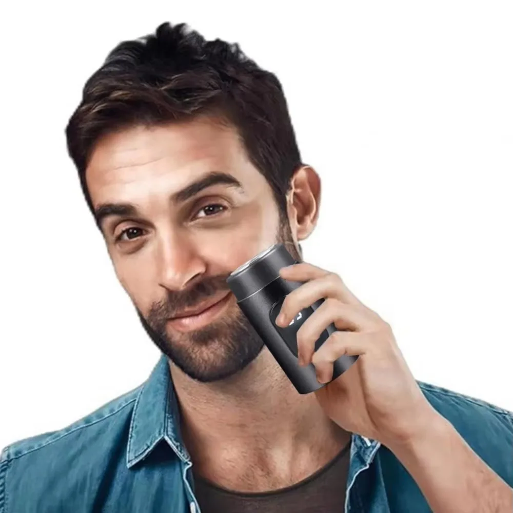 Portable Digital Display Electric Shaver Rechargeable with Lid Pocket Shaving Razor Long Endurance Electric Beard Trimmer Travel