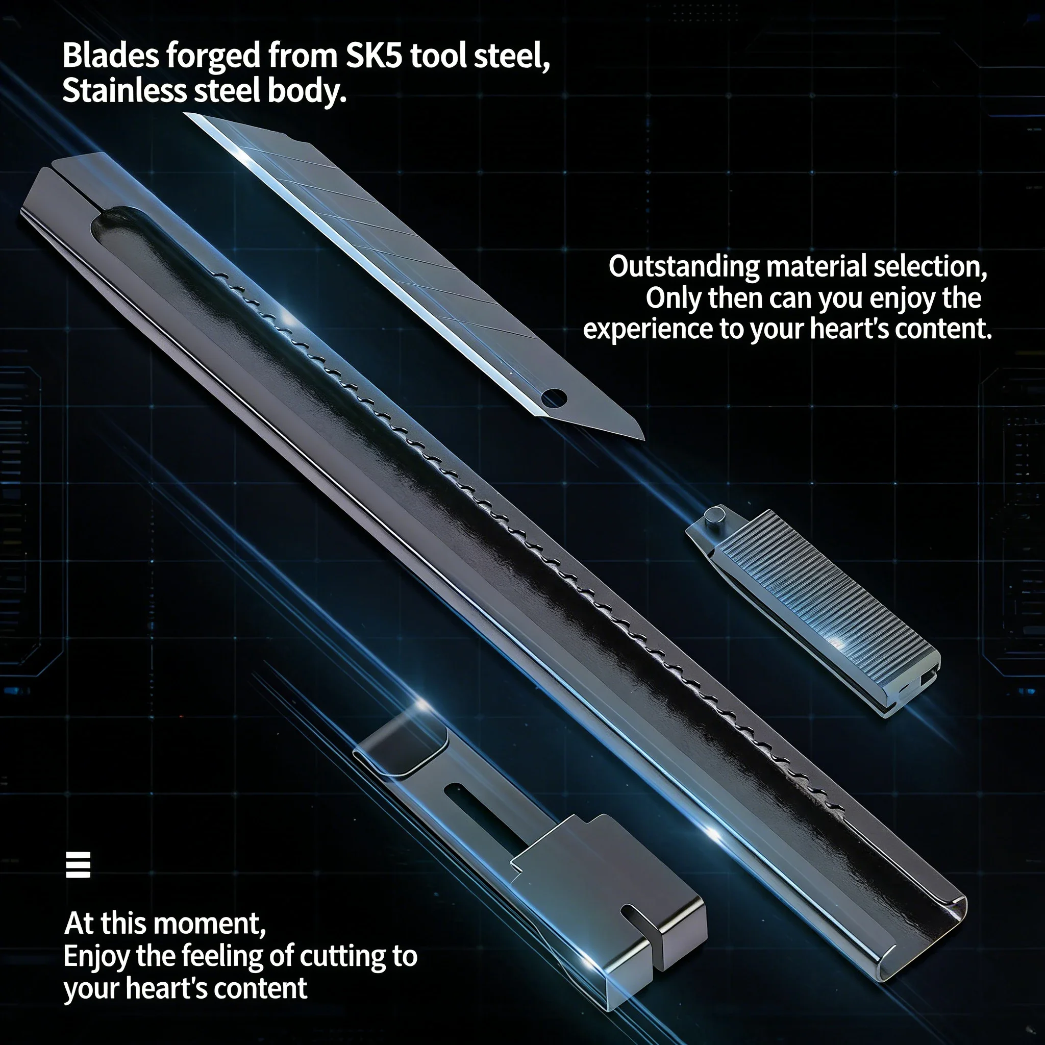 30도 텅스텐 블랙 블레이드 나이프 |   미술 학생용 산업용 강철 유틸리티 커터 |   정밀 조각 및 개봉 도구