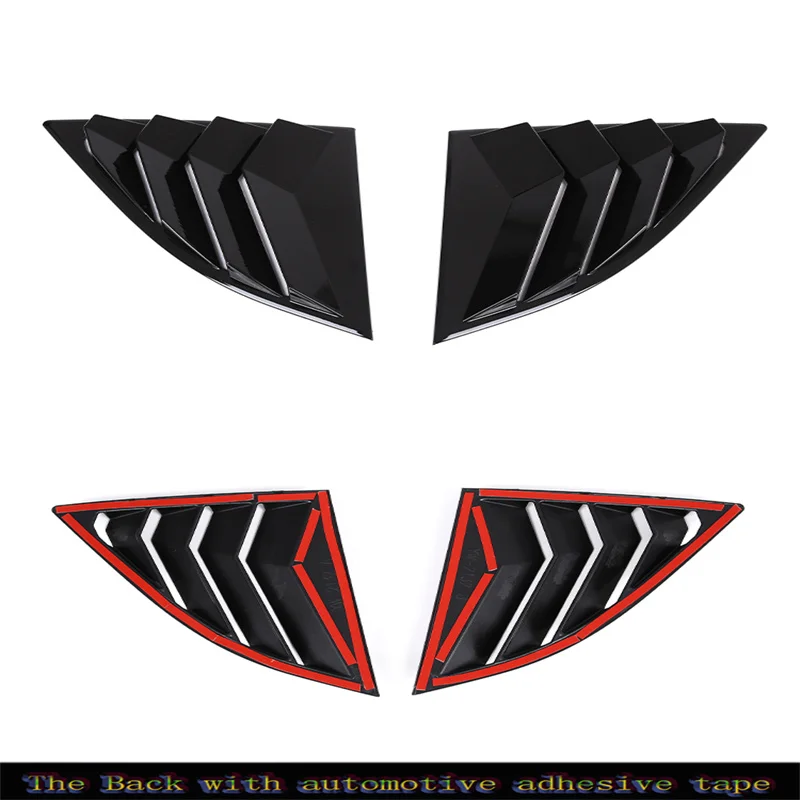 

ABS Carbon Fiber Rear Window Shutters Trim Triangle Glass Spoiler Plate Cover Car Styling For Toyota GR Supra MK5 A90 2019-2021