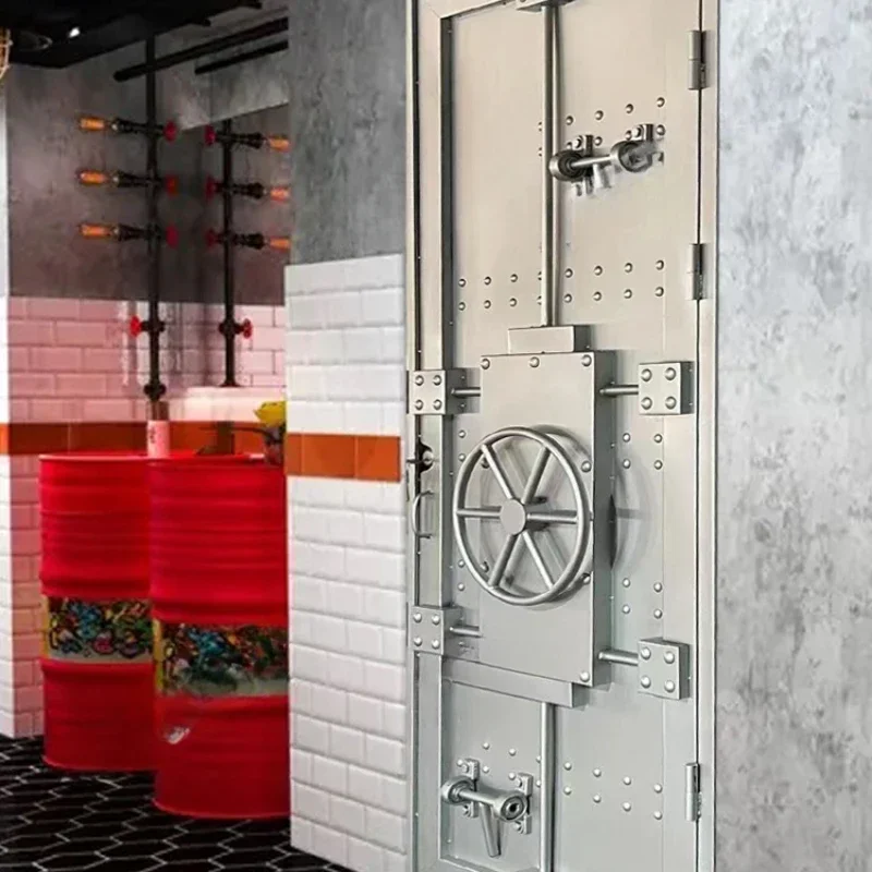 

Ретро-ворота в индустриальном стиле, Декорации для дверей хранилища, бара, ресторана, секретной комнаты, необычная личность, металлические железные ворота