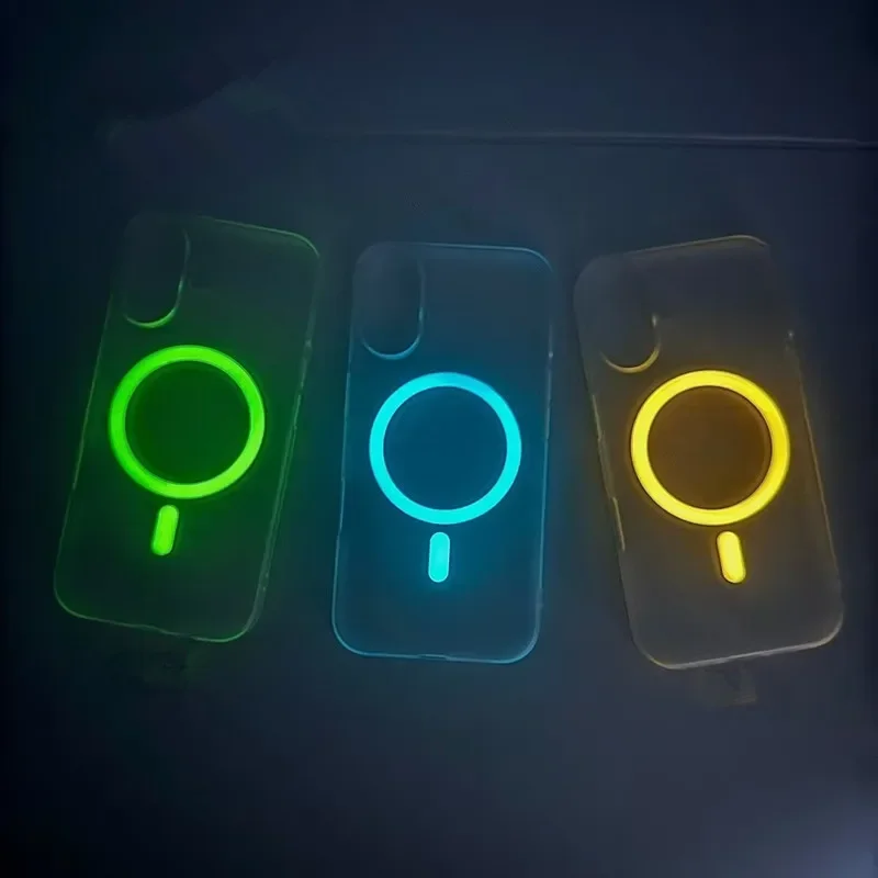 Luminous Matte Magnetic Hard Case with Magsafe Compatibility
