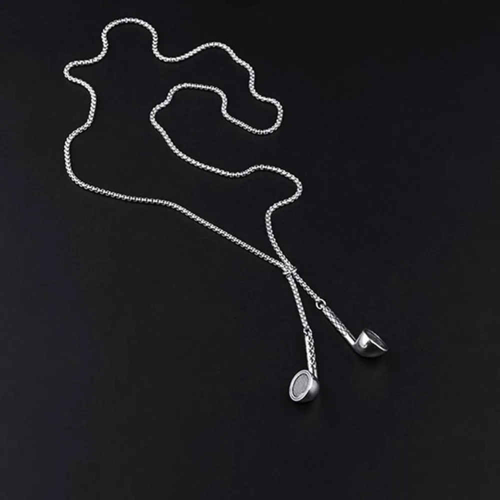 Personalized Hip-hop Headphone Design Adjustable Necklace for Women Men Stainless thumbnail 6