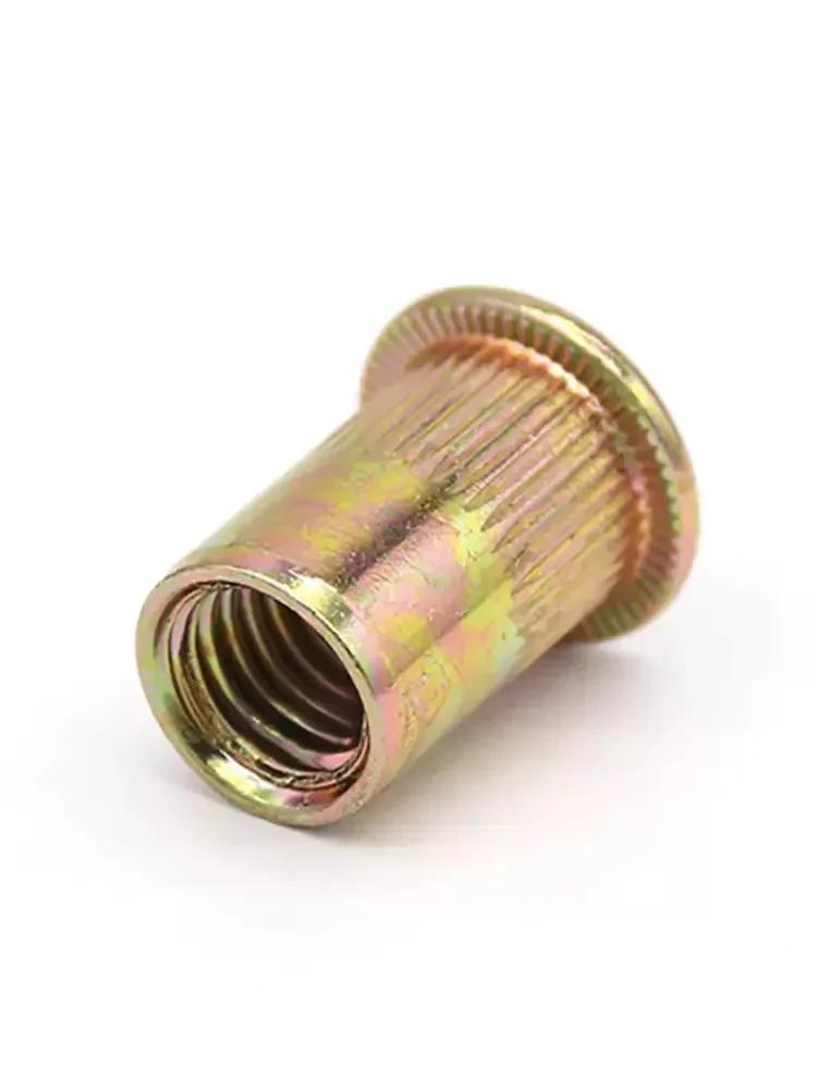 Description Picture 2 of itemRivet Nut Zinc Plated Knurled Nuts Rivnut Flat Head Threaded Rivet Insert Nutsert Cap M3-M12