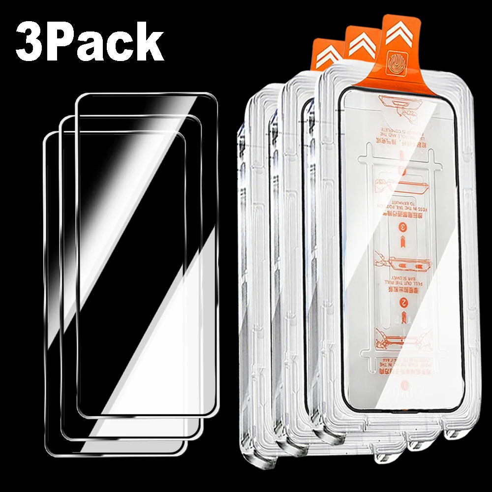 Clear Dust-Free Tempered Glass Screen Protector - HD Anti-Shatter, Easy Install