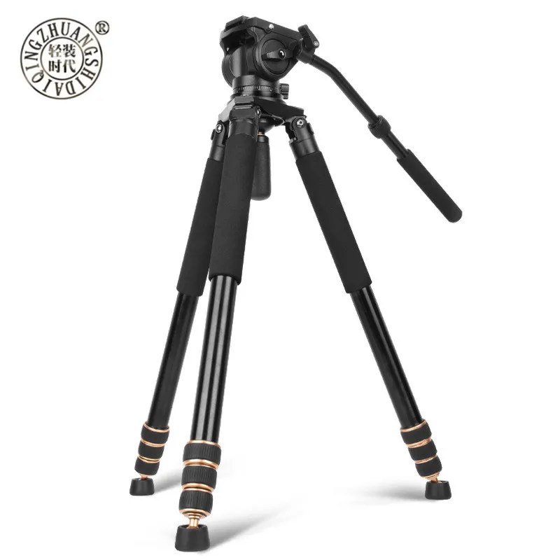 Qzsd Q680a Professional Tripod Damping Head Camera Stand For Canon Nikon Sony Video Digital Cine