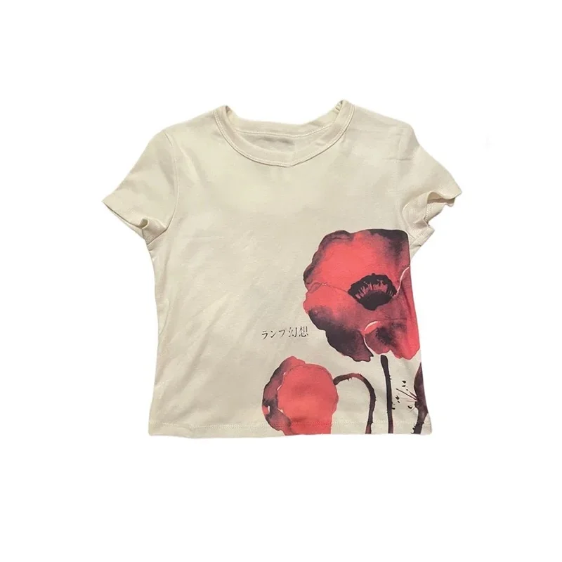 Y2K Ästhetische Sommer Baby T Frauen Vintage Crop Top Koreanische Beliebte Kleidung Emo Streetwear Gothic Harajuku Grafik Druck T-shirt