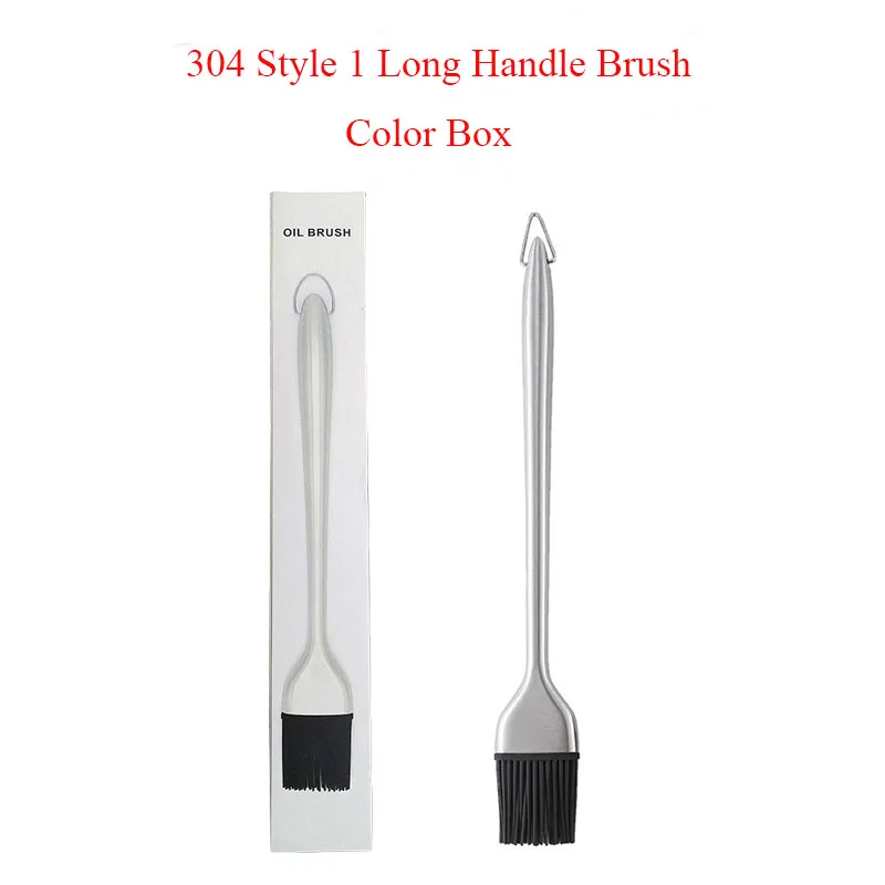 Silicone Kitchen Oil Brush BBQ Grill Basting Brush Stainless Steel