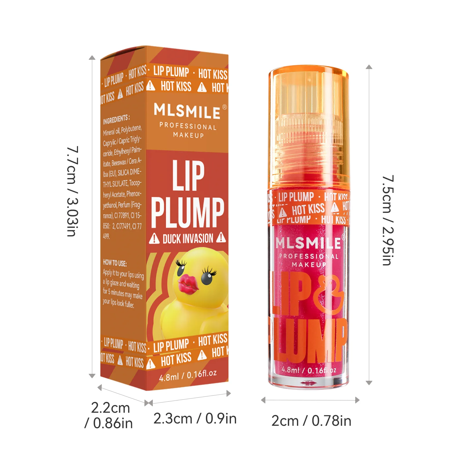 Duck Lip Plump Lip Oil long-lasting Moisturizing Lip Gloss Mirror Water natural Transparent No Sticky Gloss Pearl Lip Glaze Set 5