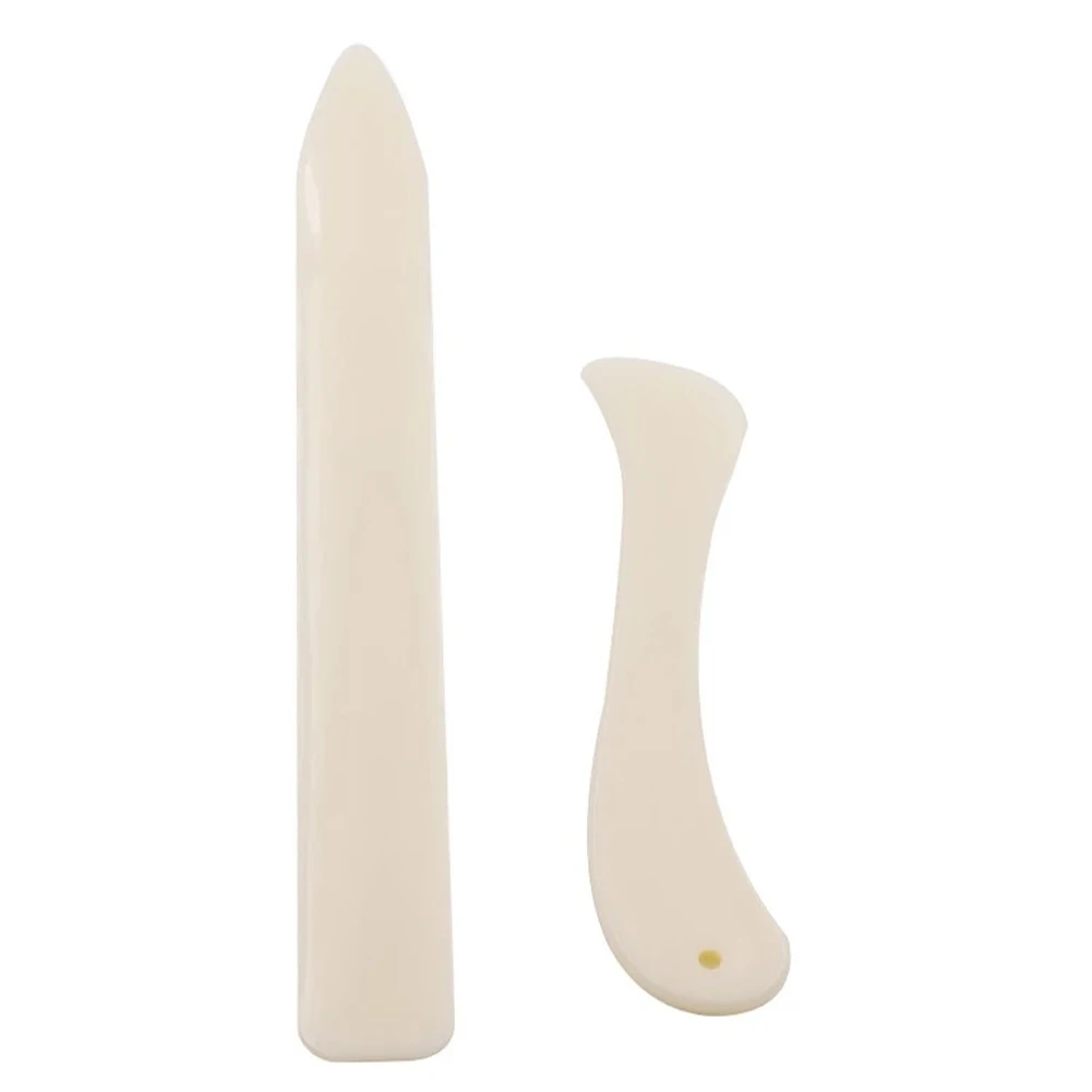 

2pcs Bone Folder Craft Tools Dull Edged Leather Folding Creasing Paper Hand Tool For Manual DIY/folding Cardboard Marking