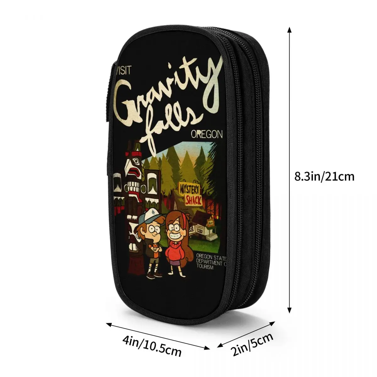 Lovely Visit Gravity Fall Pencil Case Pencil Pouch Pen for Girls Boys Large Storage Bag School Supplies Cosmetic Stationery