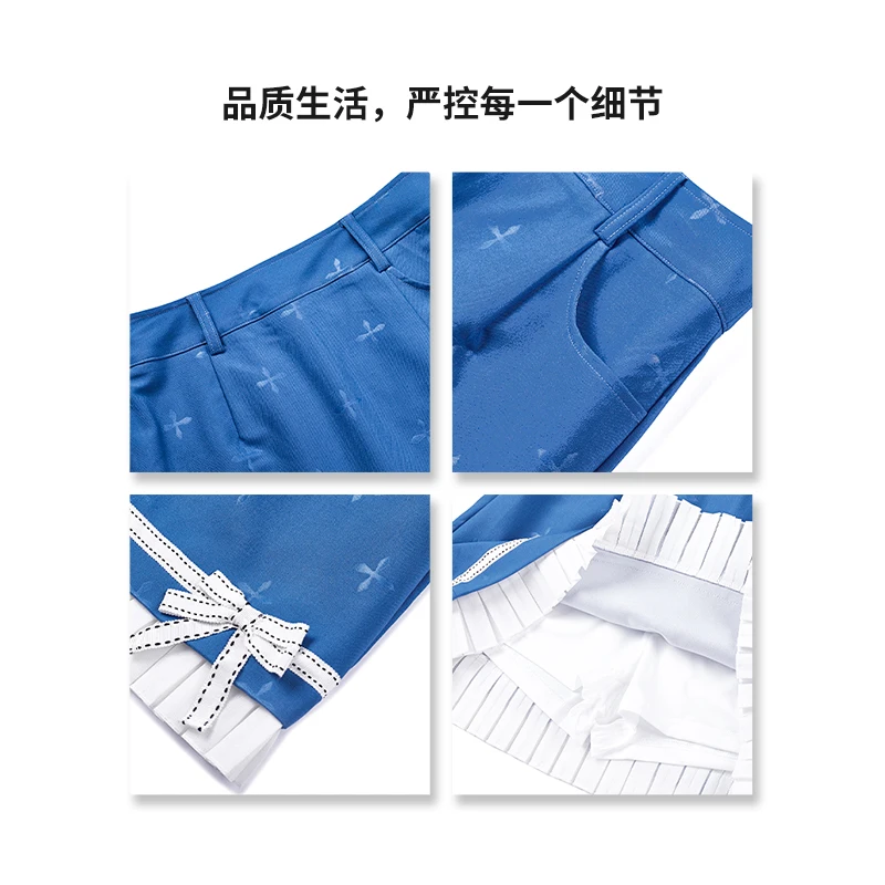 Golf Skirt Quick Dry False Two Anti-Gloss Summer Fashion Sweet Skirt Direct Sale Manufacturer TTYGJ