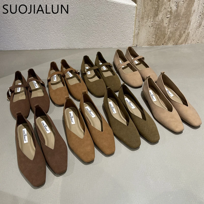 Women Shoes Women Flats Flat Shoes Round Toe Slip On Casual Ballet Shoes Soft Leather