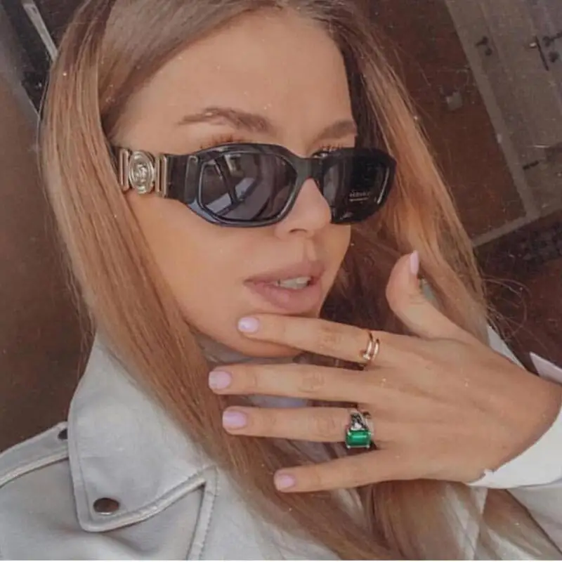 New Retro extravagant Cat eye Frame Sunglasses Brand Designer Fashion Female Ins Popular Colorful Square EyewearUV400 |