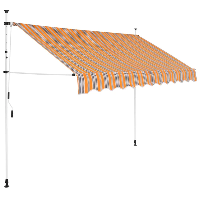 Tenda da sole a scomparsa manuale 150cm/200cm/250 cm/300cm/350cm/400cm per la finestra, sulla terrazza, sul balcone o sul giardino 6