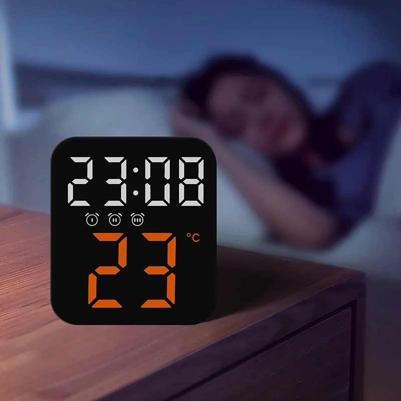 DigitalAlarmClockforBedroomswithTemperatureAdjustableBrightness