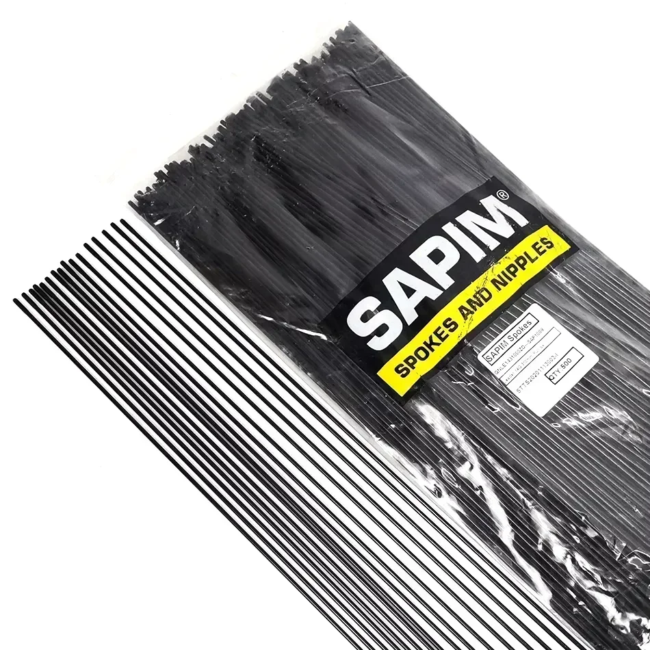SAPIM Bicycle Spoke 2.0 Round J-shaped Bend/Straight Pull Head 100-310mm Free Choice Comes with Black Copper Cap bicycle spokes