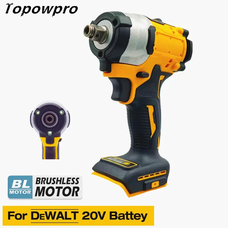 Electric Brushless Wrench Cordless Screwdriver Impact Drill Car Truck Repair For DeWALT 18-20V Battery Power Tools for dewalt 20v 8 0ah rechargeable battery for dewalt cordless screwdriver drill screw gun wrench impact batteries dcb200 dcd790