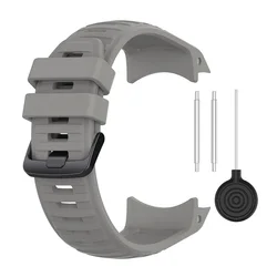Premium Silicone Strap Replacement for Smartwatch - Elegant and Durable Wristband (Grey)