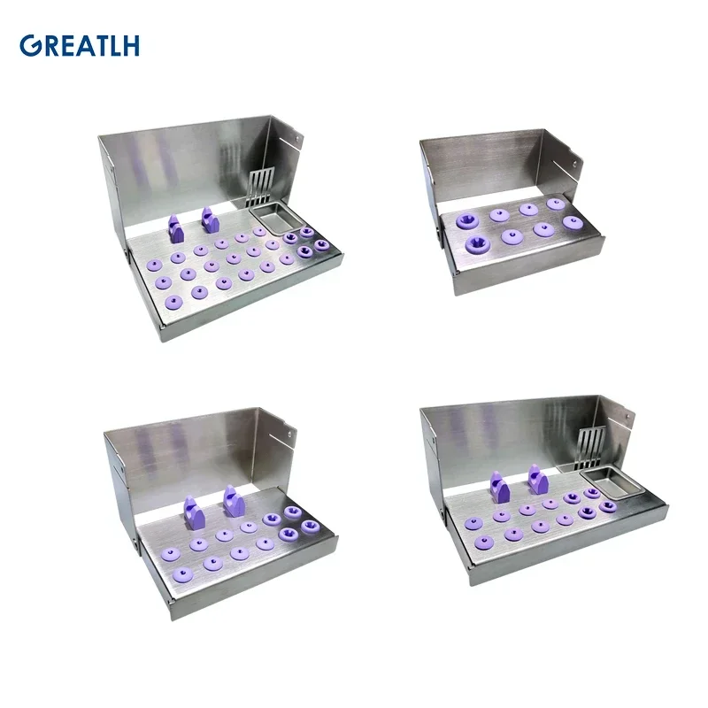 Planting Instrument Disinfection Box Sterilization Box Planting Drill Screwdriver Set Stainless Steel Dental Material
