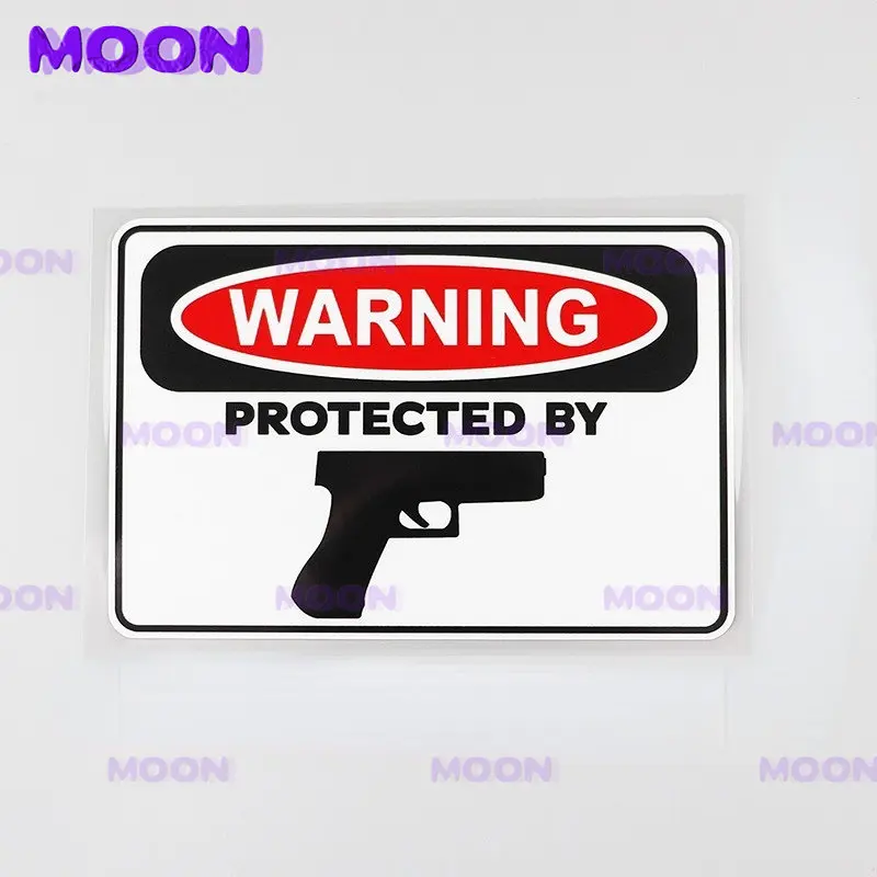 

Customizable warning sticker Warning protection sticker PVC waterproof car sticker 1 piece