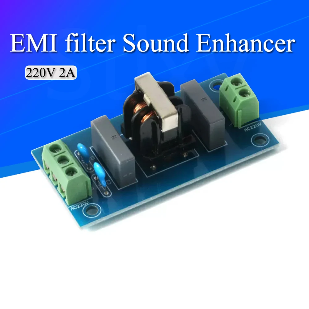 Filtro Emi Sound Booster Filtro Presa 220V 2A Modulo Filtro Emi Scheda Di Alimentazione